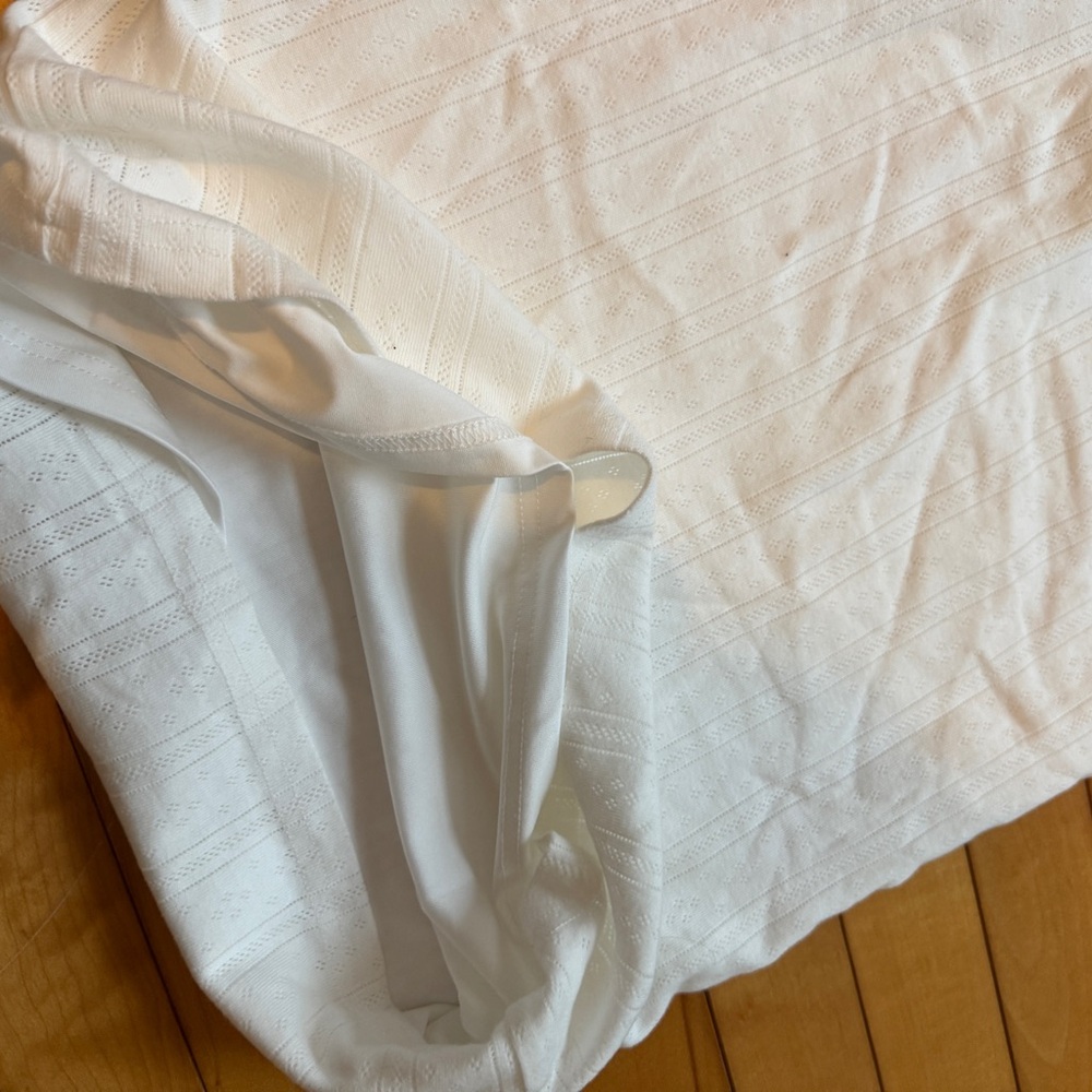 White Cotton Midi Skirt Set - Picture 6 of 9